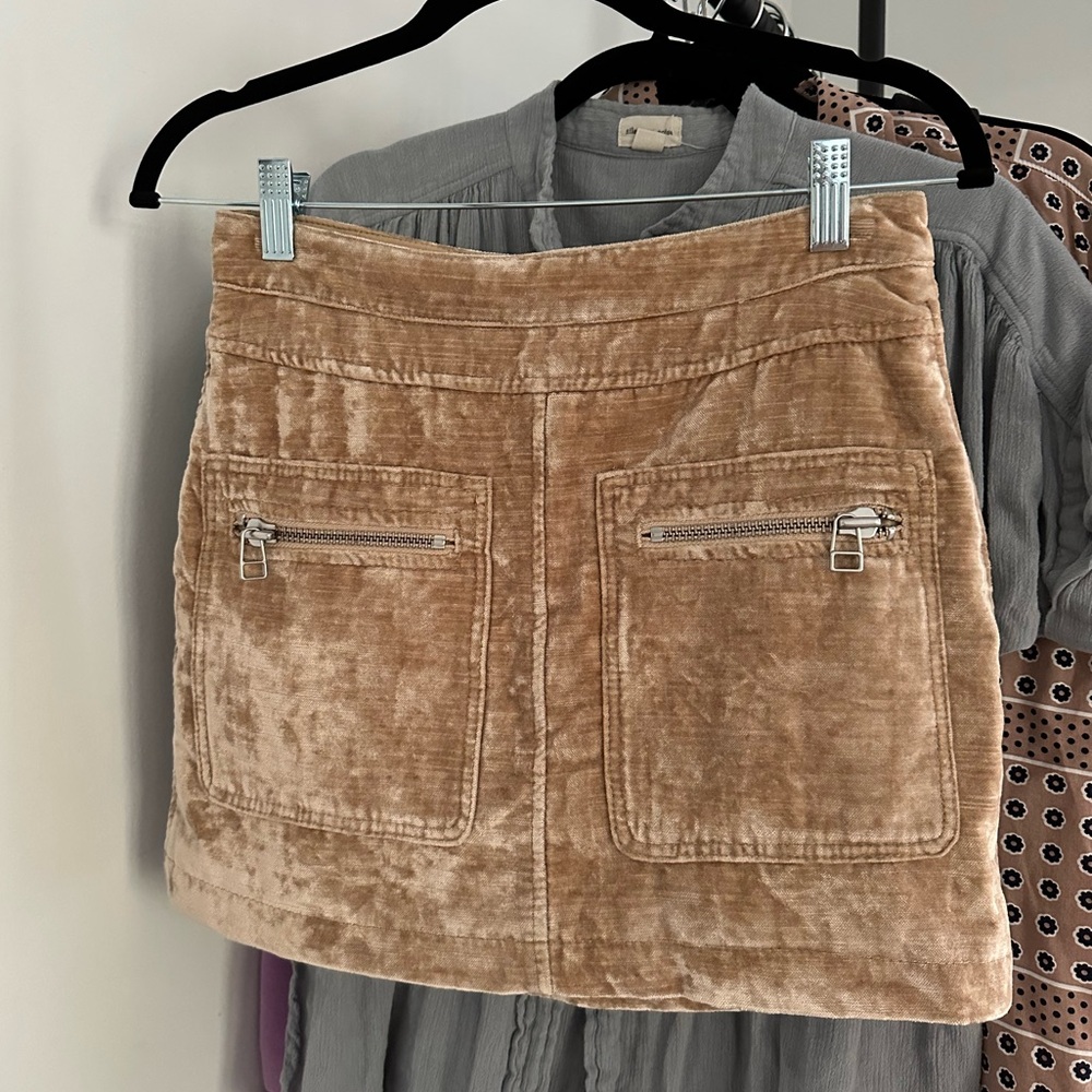 Free People Velvet Skirt